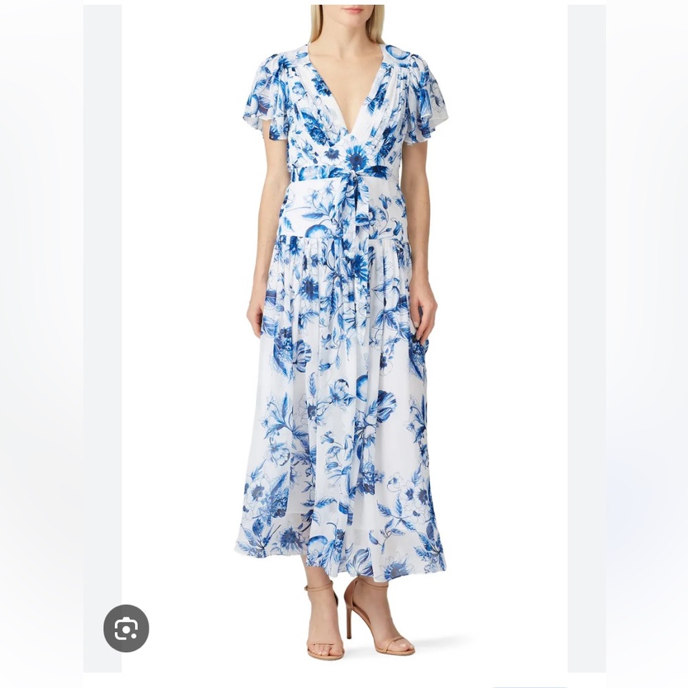 Floral Tie Waist Maxi Skirt